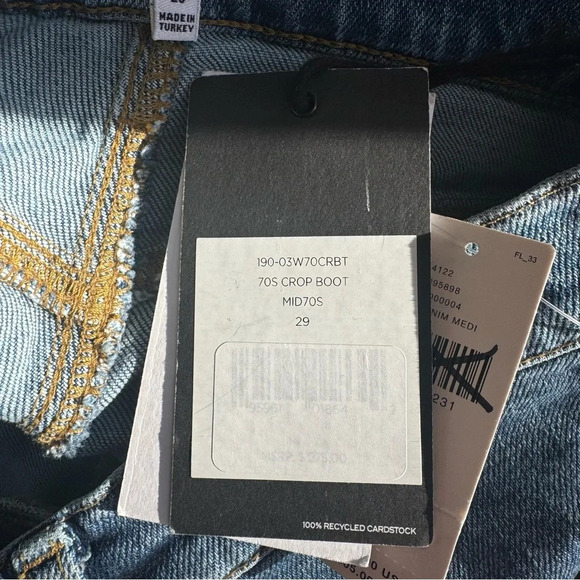 NWT REDONE 70s Crop Boot Jeans Denim 29 - Picture 5 of 16